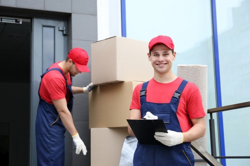 Commercial moving team preparing an office relocation in Sunbury
