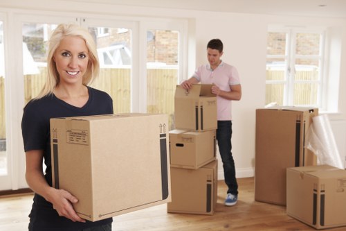 Removals van near residential properties in Sunbury with access considerations