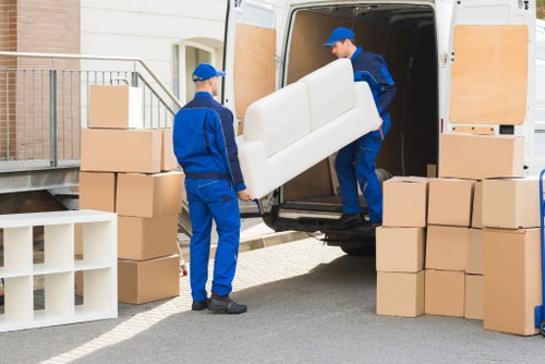 Furniture and household items being handled for a Sunbury move