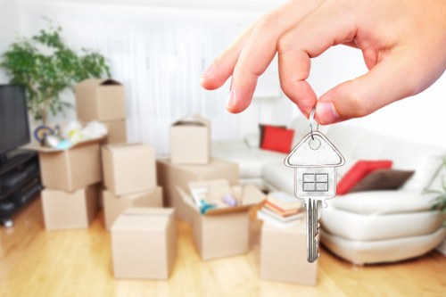 Packing and home moving preparation in a Sunbury property