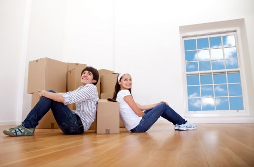 Removal team preparing a home move in Sunbury