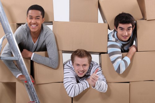 Local moving van helping with furniture transport in Sunbury