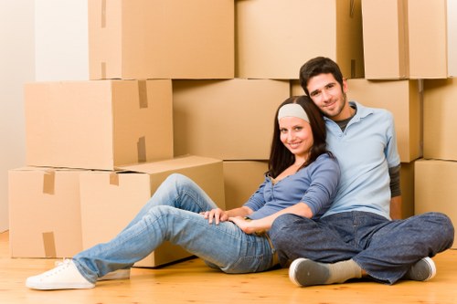 Residential furniture pick-up service inside a Sunbury townhouse