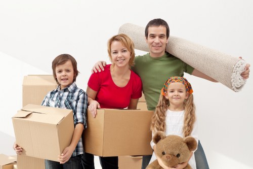 Removalists handling furniture access at a Sunbury property