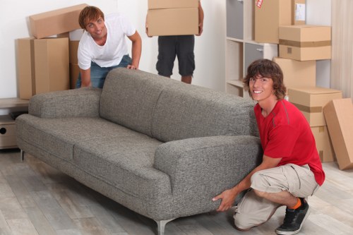 Loading a moving van in a Sunbury street with access planning
