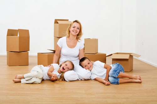 Crew preparing donated furniture for charity reuse