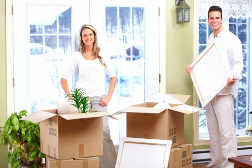 Loading furniture into a hired removal truck in Sunbury