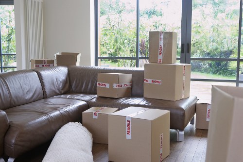 Team protecting property while moving items indoors